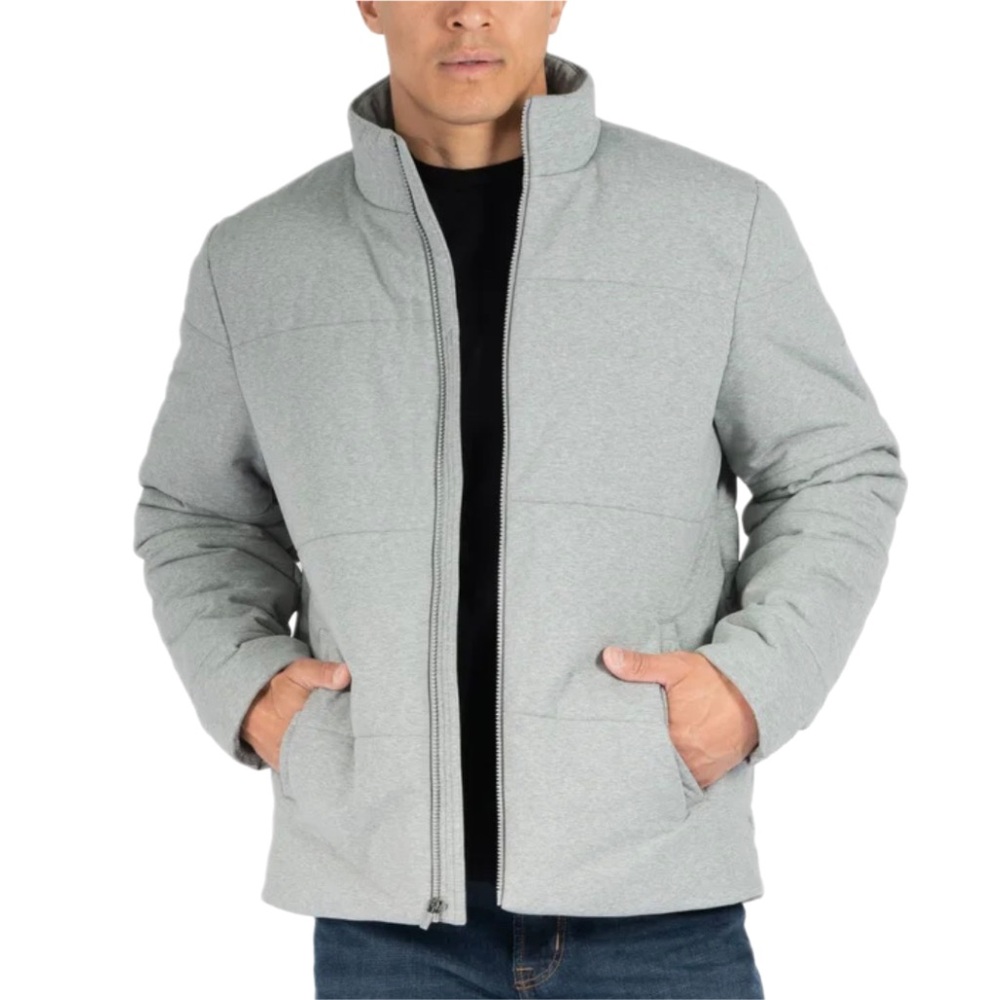NWT Soybu Men’s Activewear Puffer Jacket Gray Size L Pristine Heavyweight Warmth